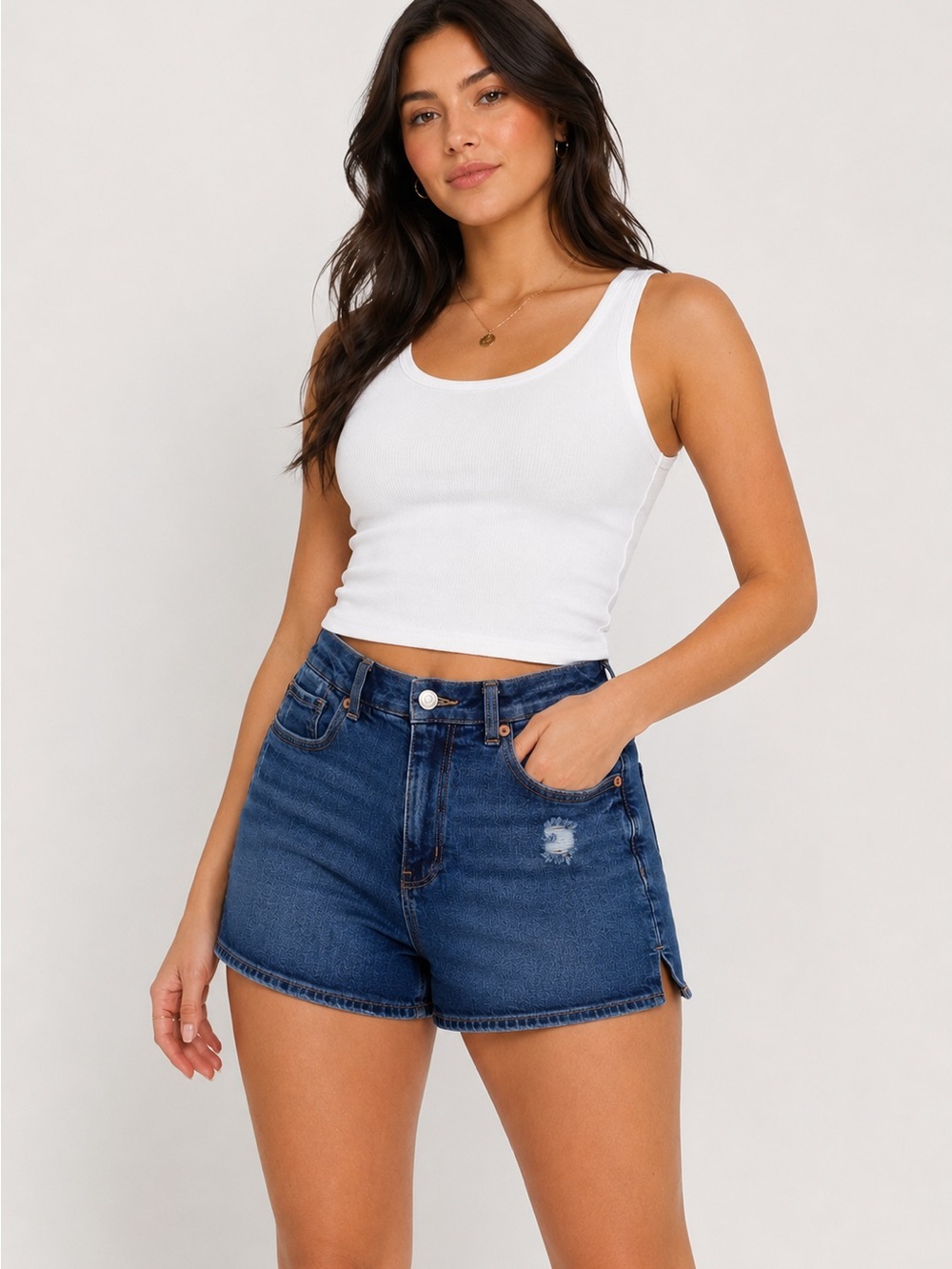 American Eagle 6 Curvy Mom Denim Shorts High Rise 2023 Tiny Flaw